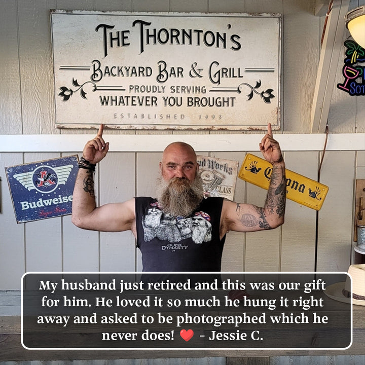 Backyard Bar and Grill Canvas Wall Art
