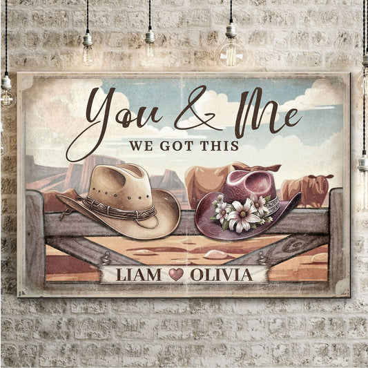 We Got This Cowboy Couple Canvas Wall Art