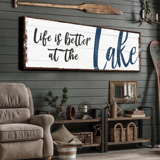 Life Is Better at the Lake Canvas Wall Art