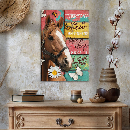 Everyday Is a New Beginning Faith Canvas Sign