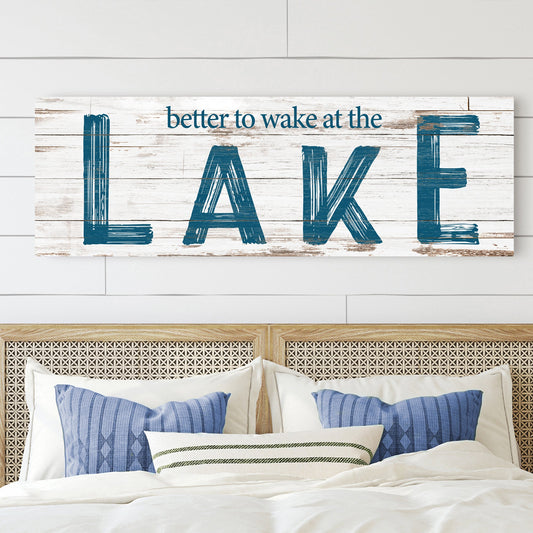 Better to Wake at the Lake Canvas Wall Art