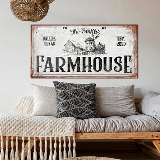 Rustic Farmhouse Canvas Sign XI
