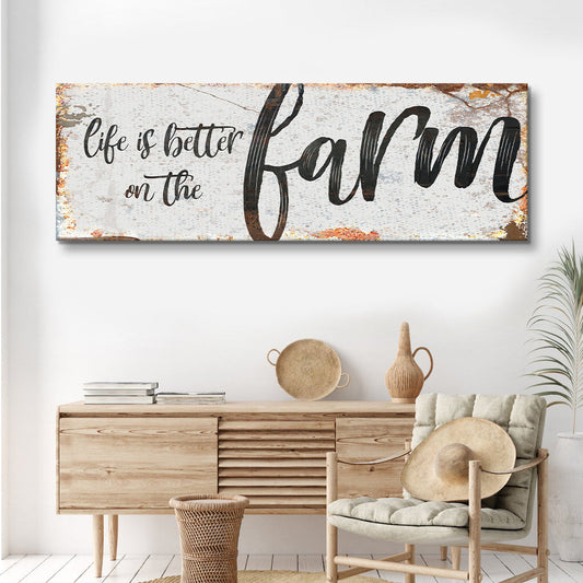 Life Is Better on the Farm Canvas Wall Art