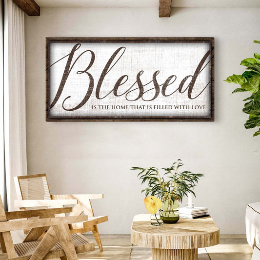 Blessed Is the Home Filled With Love Canvas Wall Art