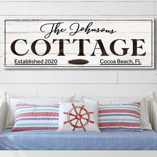 Cottage Beach House Canvas Wall Art