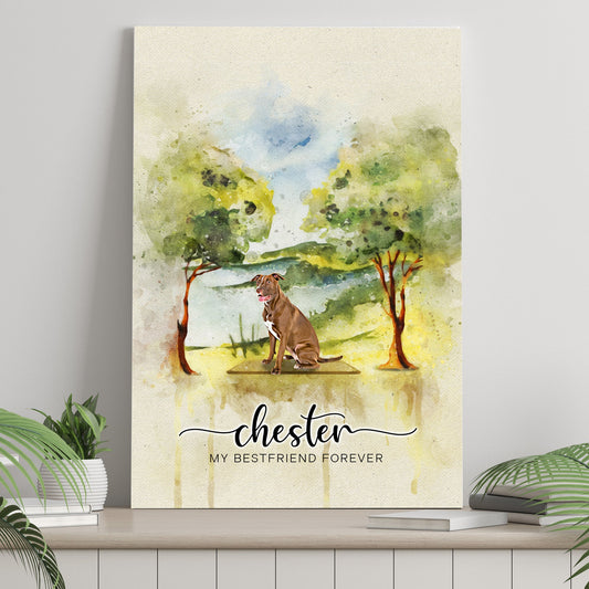 My Best Friend Forever Pet Memorial Canvas Wall Art