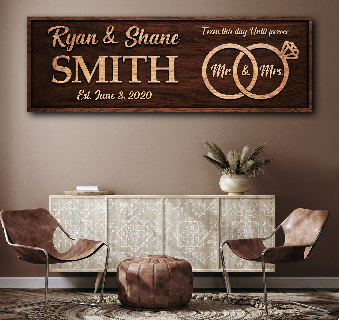 From This Day Until Forever Wedding Canvas Sign