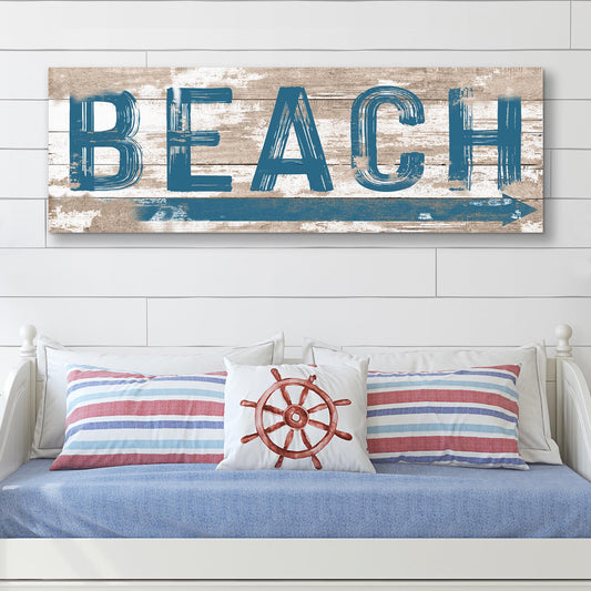 Beach House Canvas Sign V