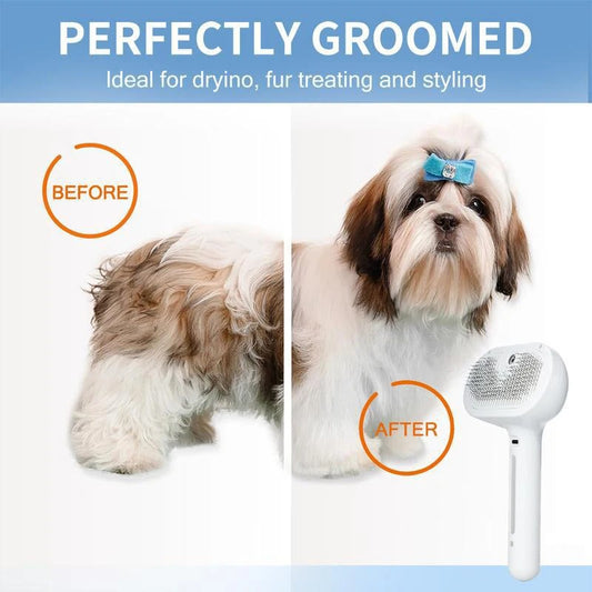 Pet Steam Brush: Instantly Stop Flying Fur