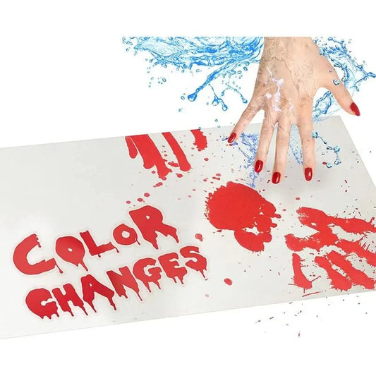 Bloody Bath Mat (Water-Activated) – Instantly “Bloody” Prints When Wet