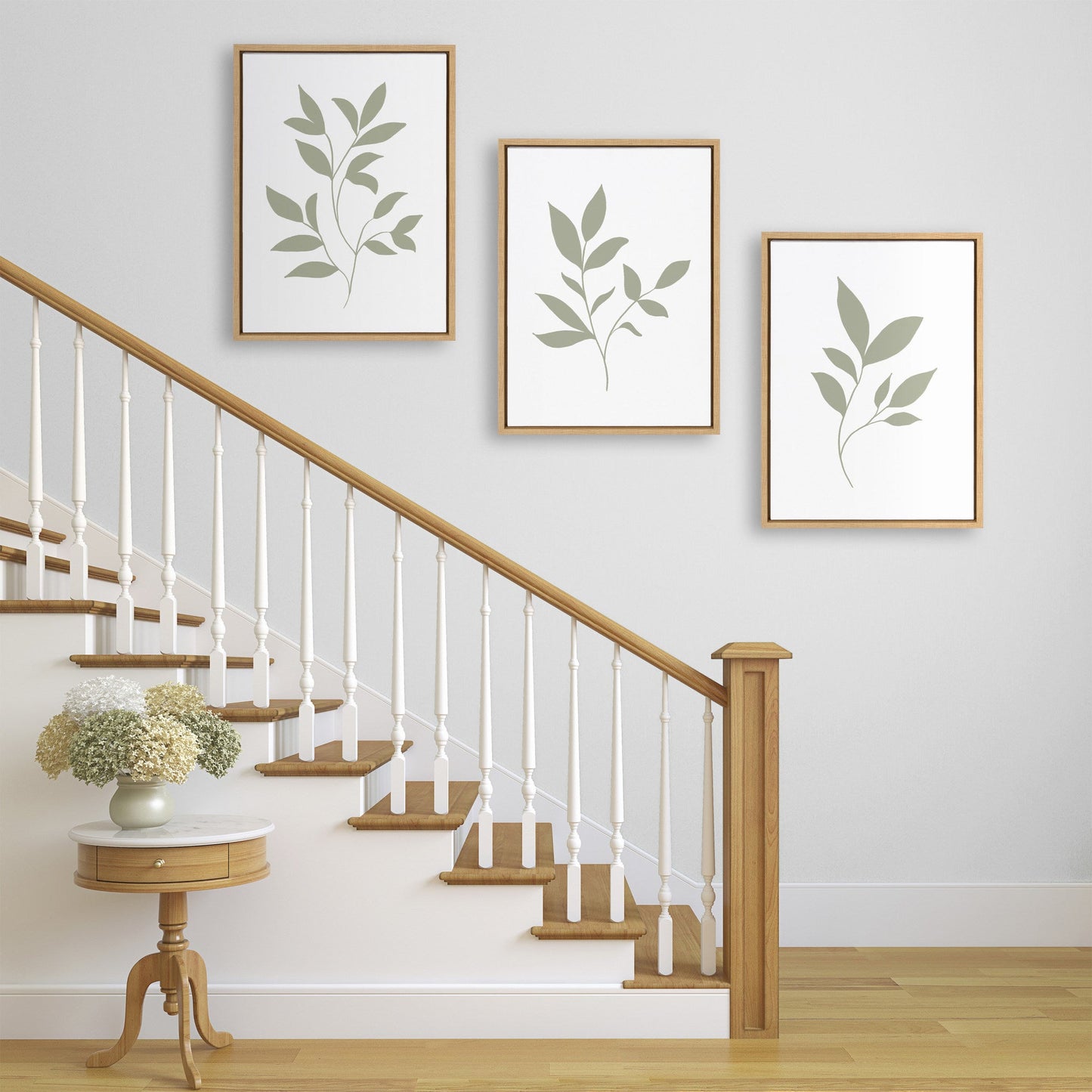 Sage Green Botanical Wall Art Set of 3 Prints