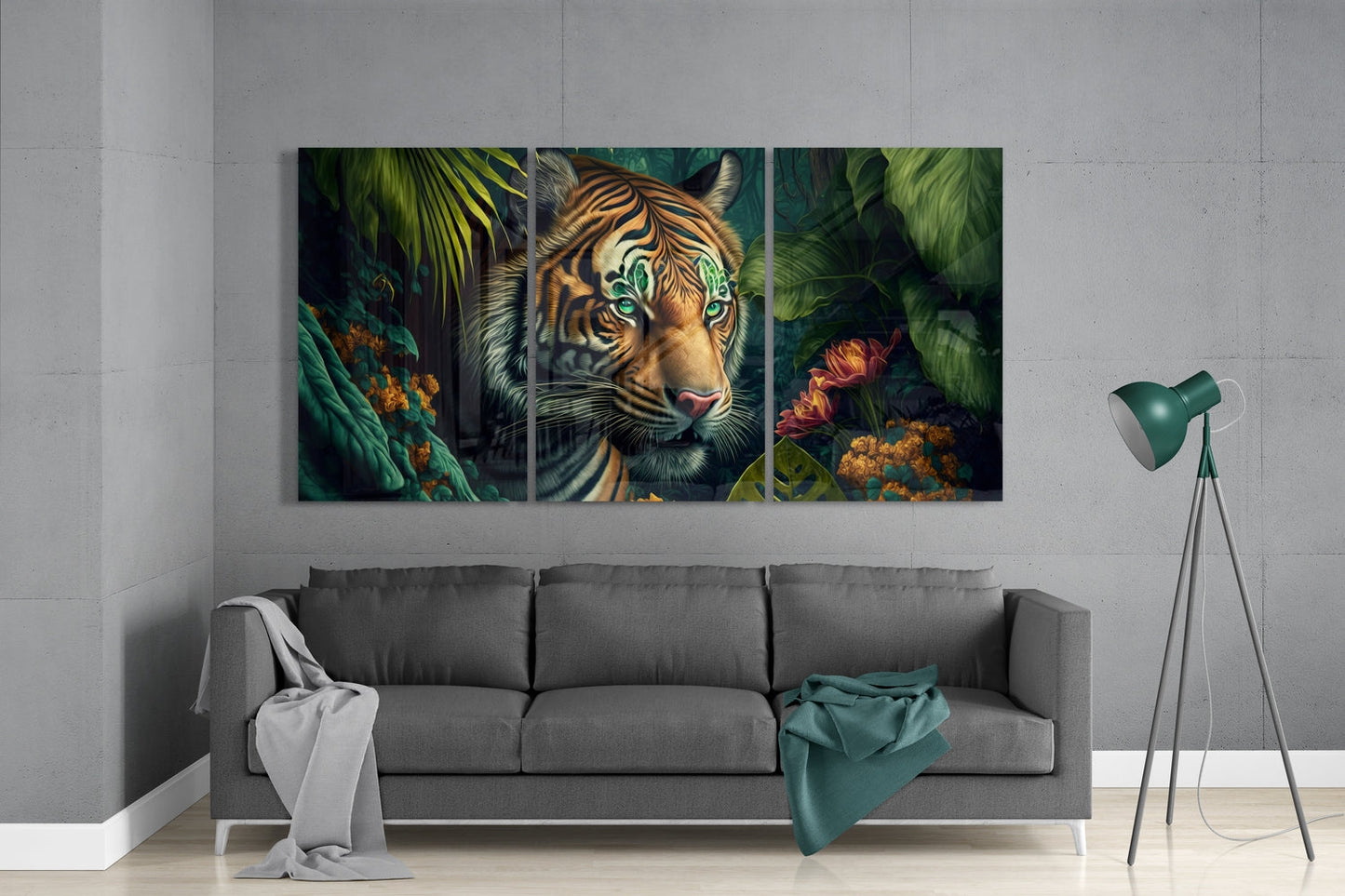 Hunter 3-Panel Glass Wall Art