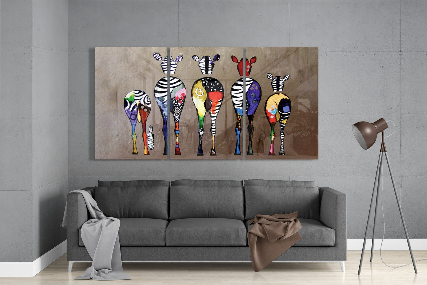 Zebras Glass Wall Art