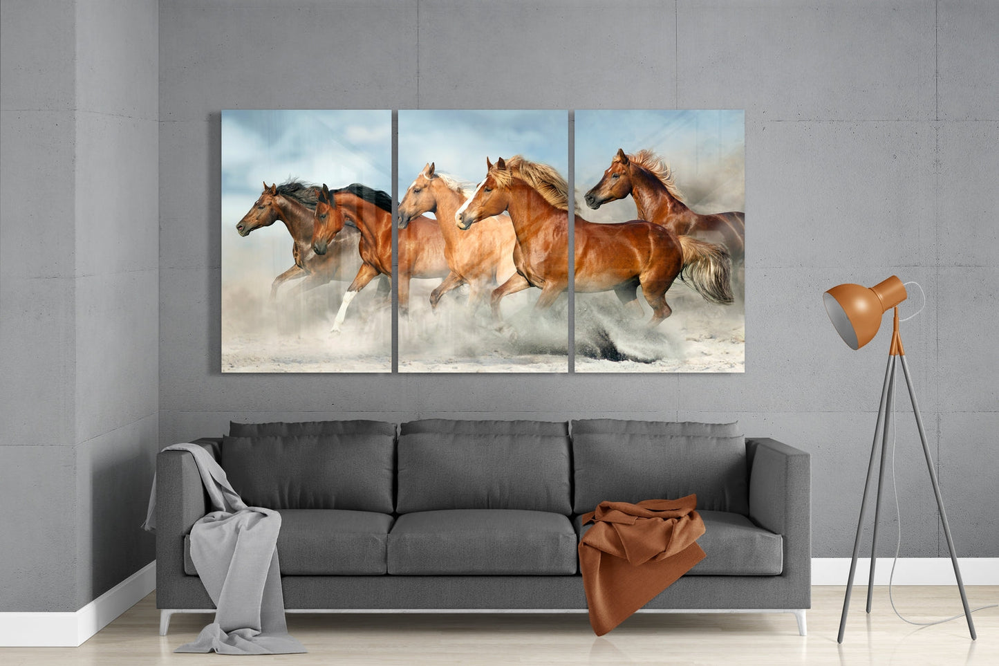 Horses Glass Wall Art