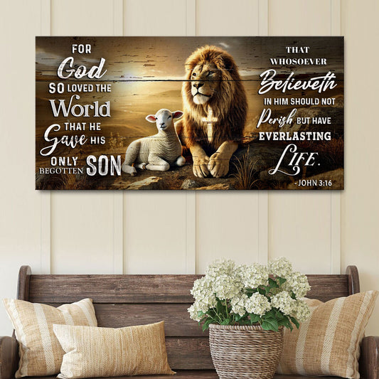 John 3:16 Scripture Canvas Wall Art