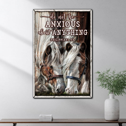 Do Not Be Anxious Faith Canvas - Philippians 4:6 Wall Art