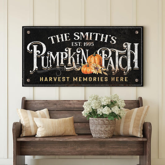 Harvest Memories Pumpkin Patch Canvas Wall Art