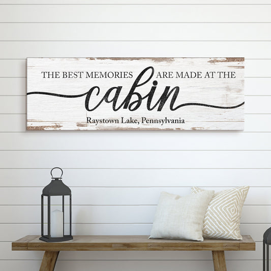 Best Memories Made at the Cabin Canvas Wall Art