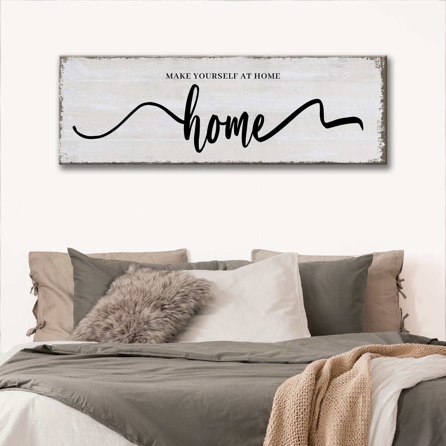 Make Yourself At Home Welcome Canvas Sign