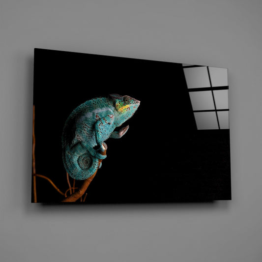 Panther Chameleon Glass Wall Art