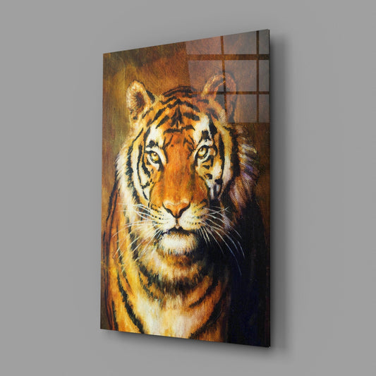 Tiger Glass Wall Art - Classical Wildlife Portrait