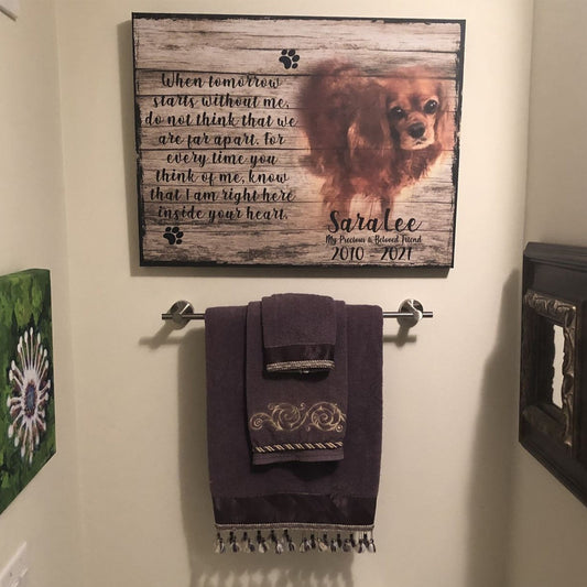 Personalized Pet Memorial Canvas Sign Wall Art