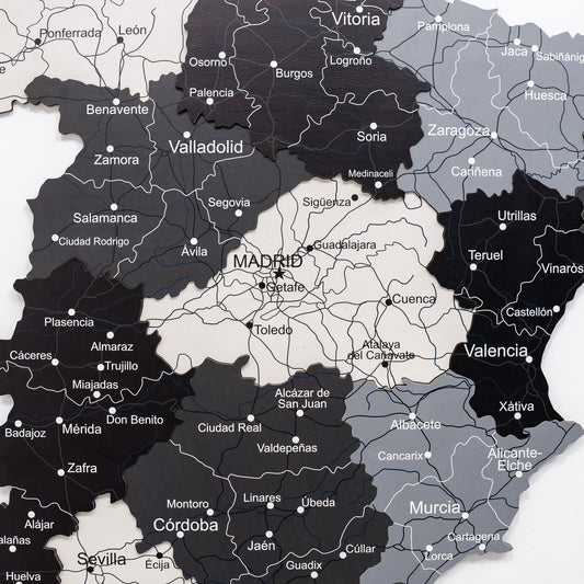 Wooden Spain Map Wall Art - Nordik