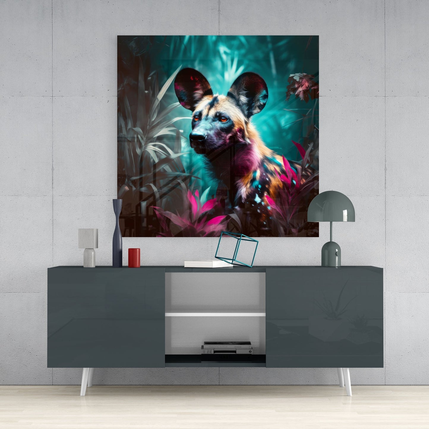 Forest Dog Glass Wall Art