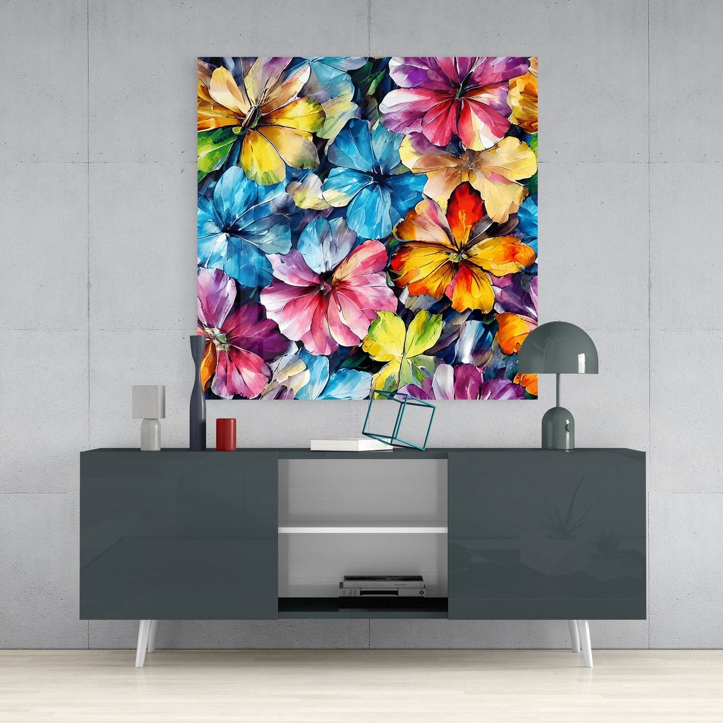 Flowers Glass Wall Art