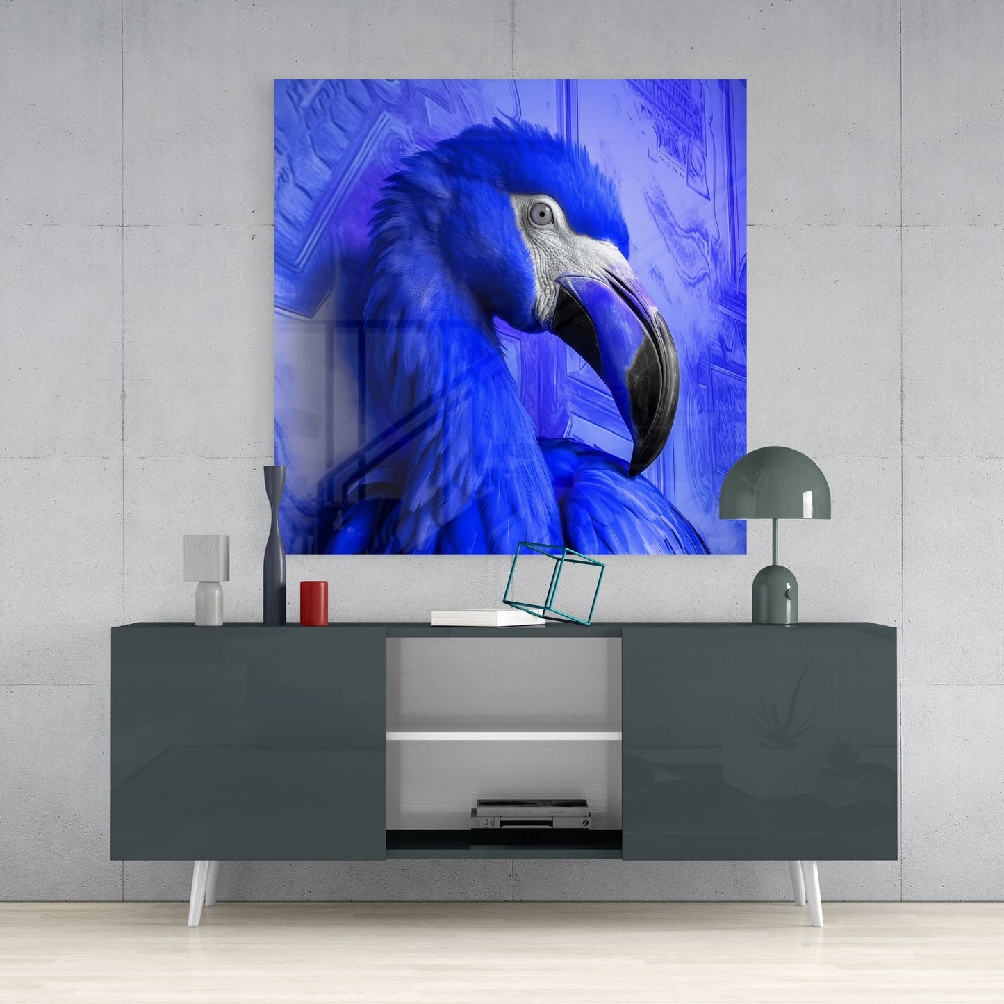 Flamingo Glass Wall Art