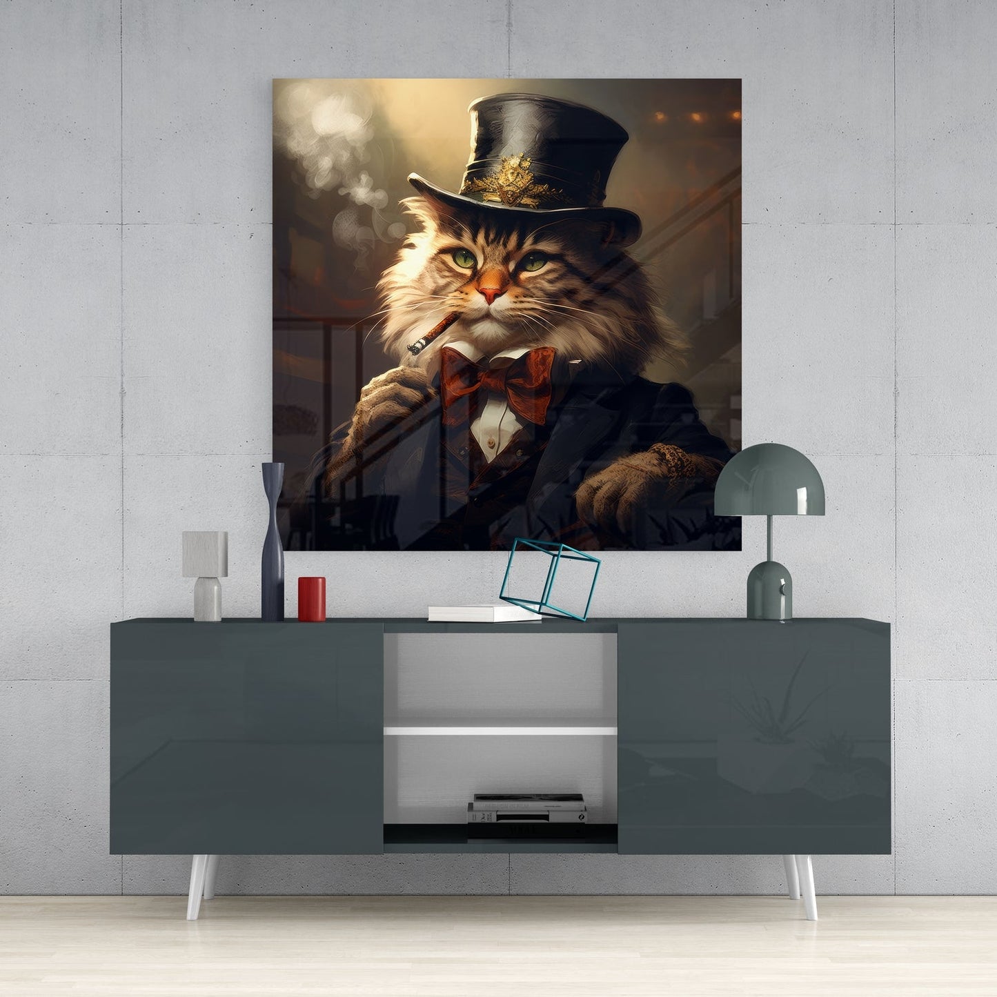 Catleman Glass Wall Art
