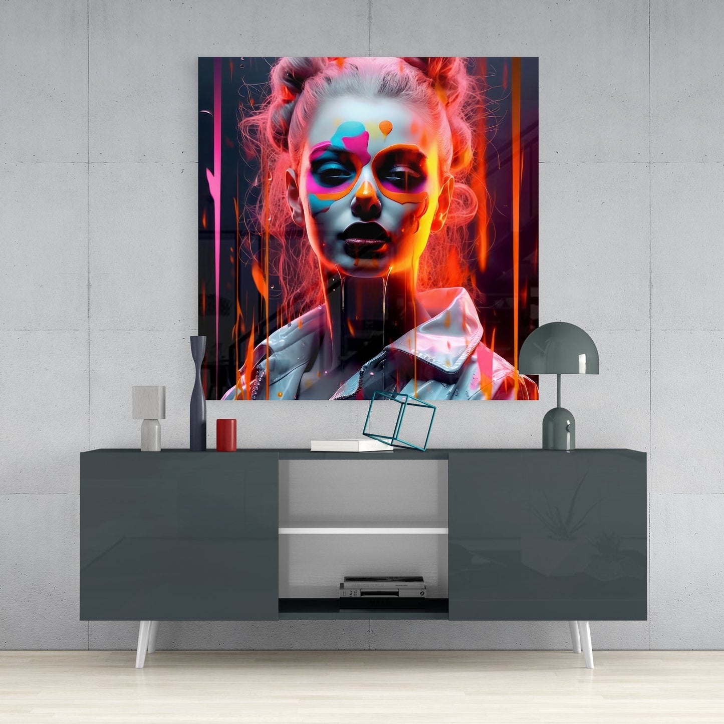 Woman Glass Wall Art