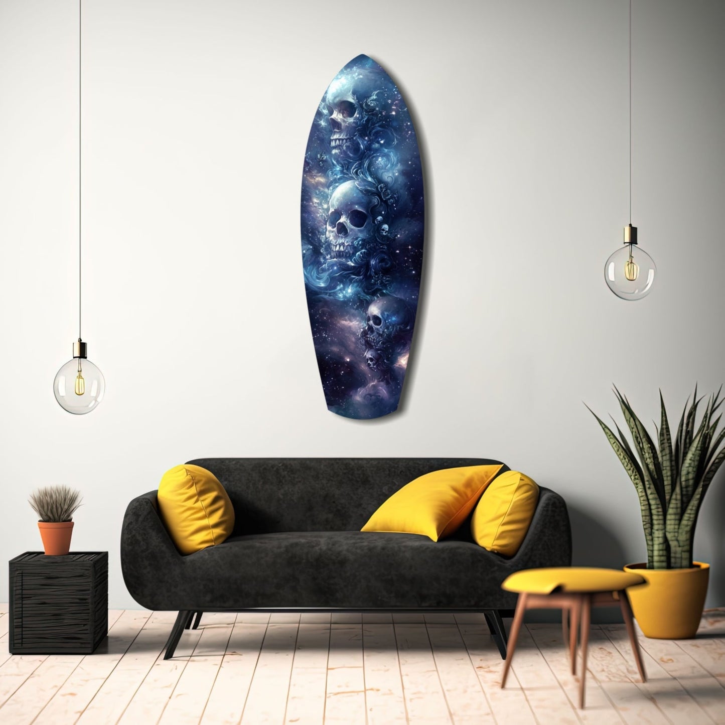 Midnight Skull Glass Wall Art
