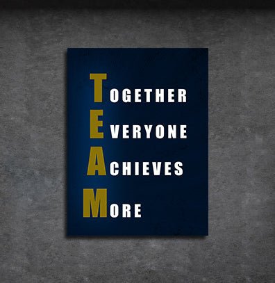 TEAM Together Everyone Achieves More Canvas Wall Art