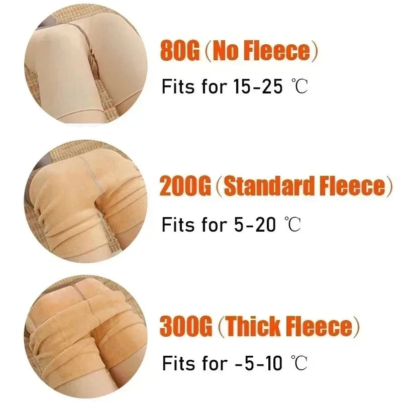 three fleece thicknesses of winter tights 80 g 220 g 300 g