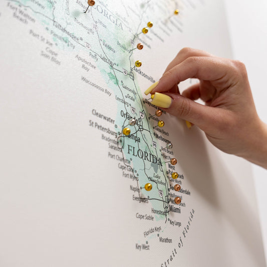 Canvas USA Map Wall Art - Colorful