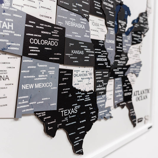 Wooden USA Map Wall Art - Nordik