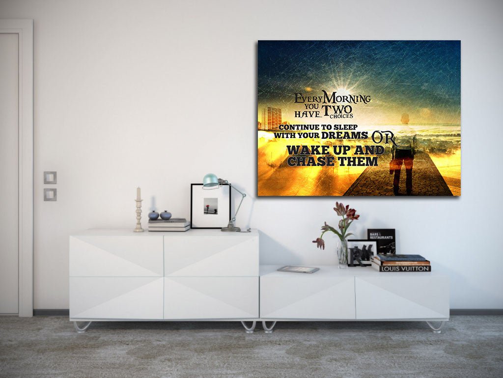 Wake Up And Chase Your Dreams Motivational Canvas