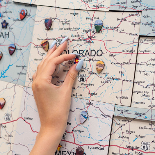 Wooden USA Map Wall Art