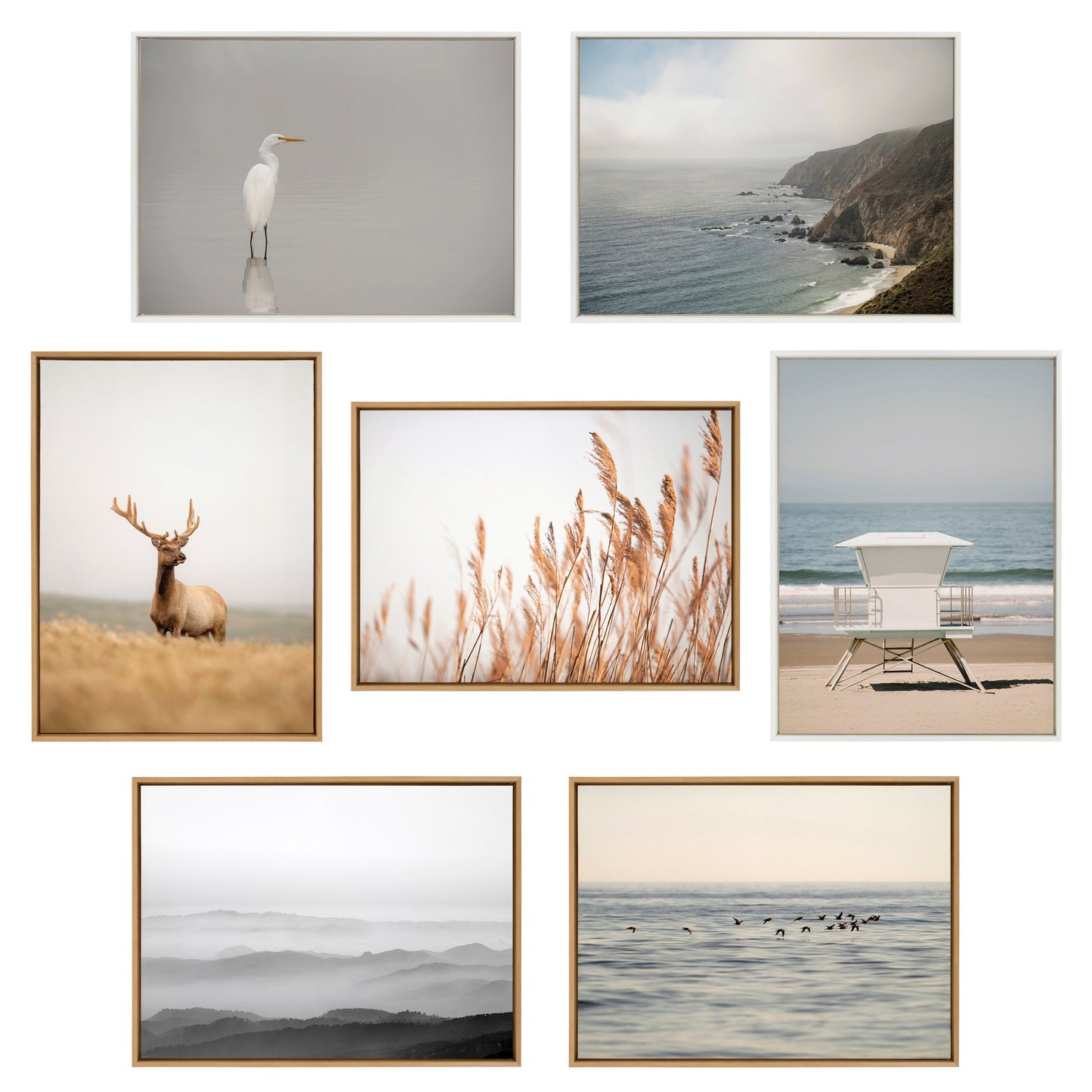 Surf Shack Coastal Framed Canvas Wall Art