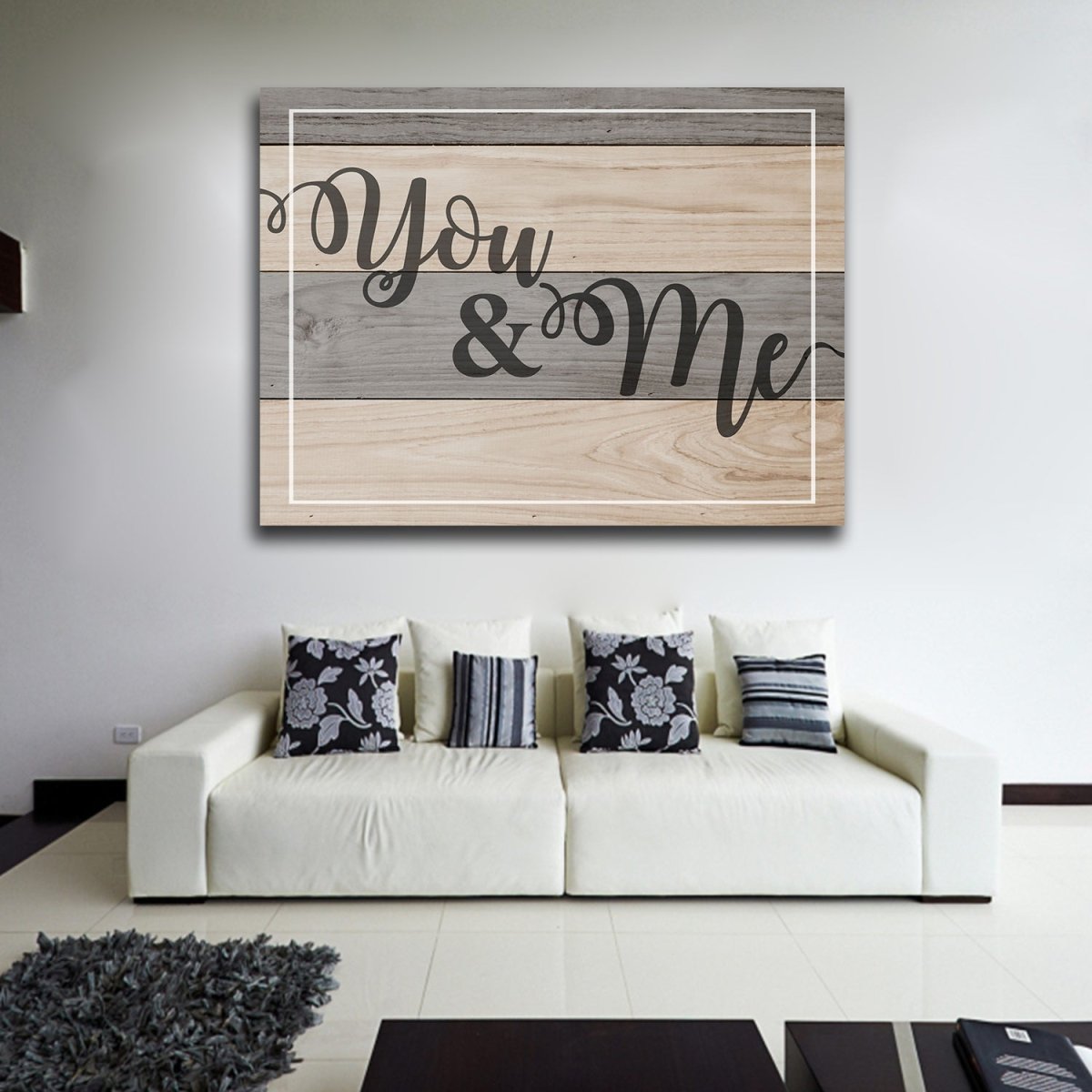 You & Me Couples Canvas Wall Art