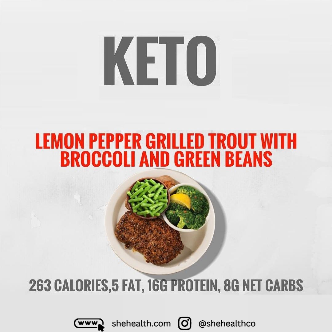 Grill Up Some Flavor with this Keto Lemon Pepper Grilled Trout with Broccoli and Green Beans Recipe