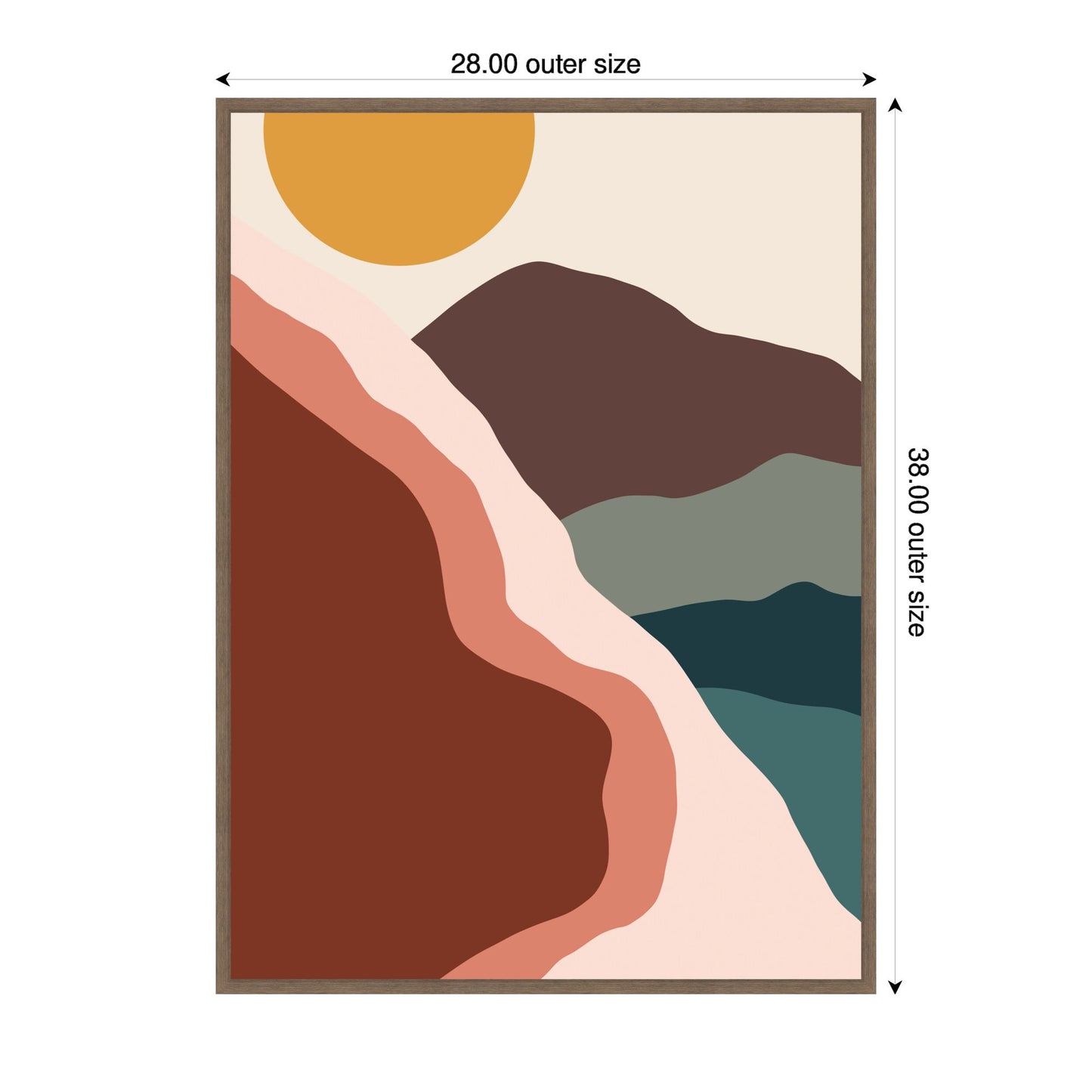 Move Mountains Abstract Framed Canvas Wall Art