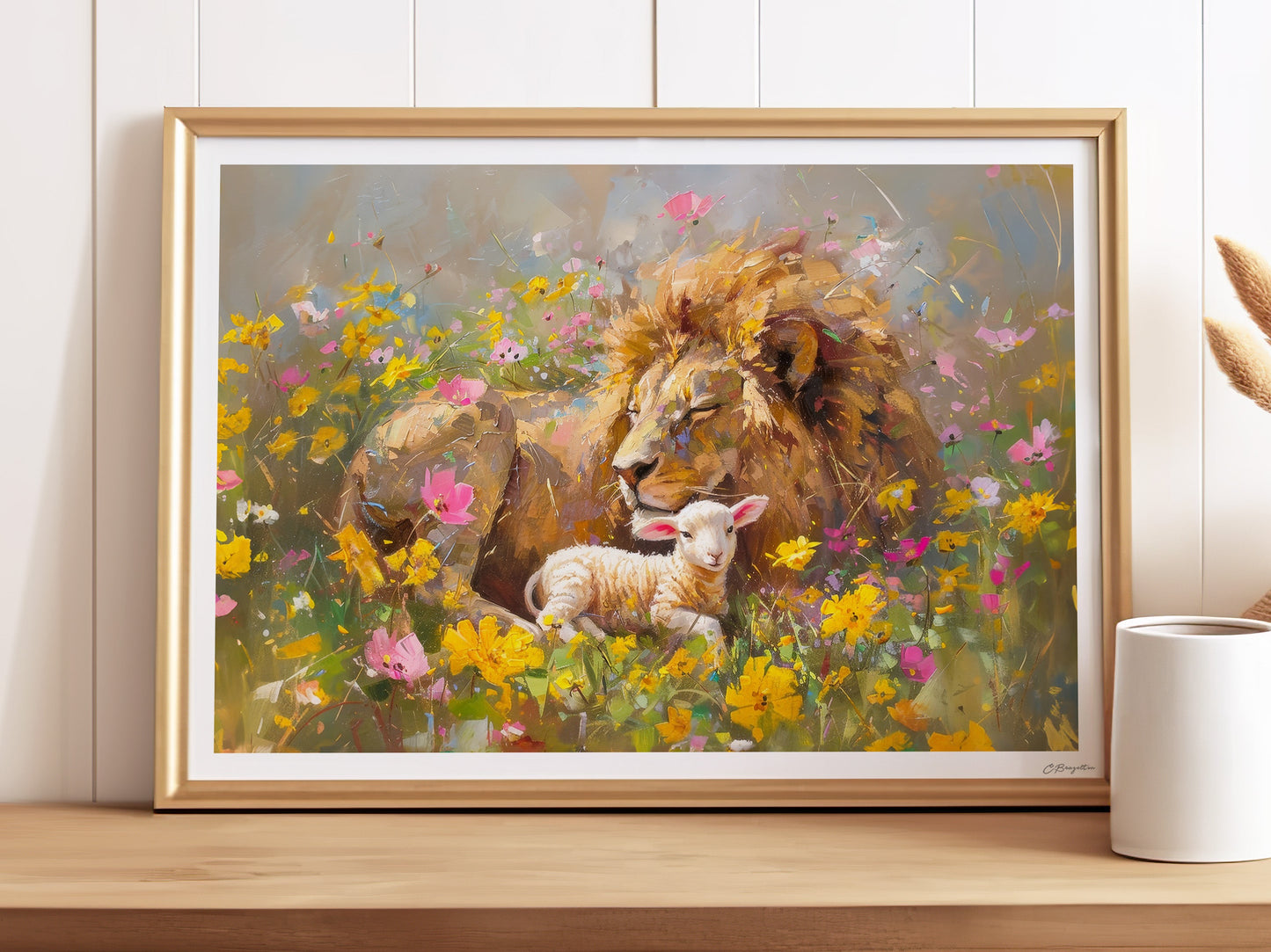 The Lion and the Lamb Christian fine art print