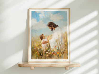 Childlike Faith Christian Wall Art Print