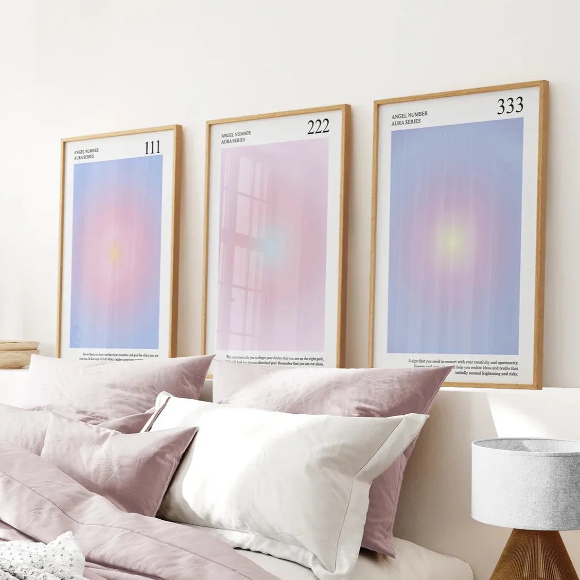 Positive affirmation aura wall art set of 3