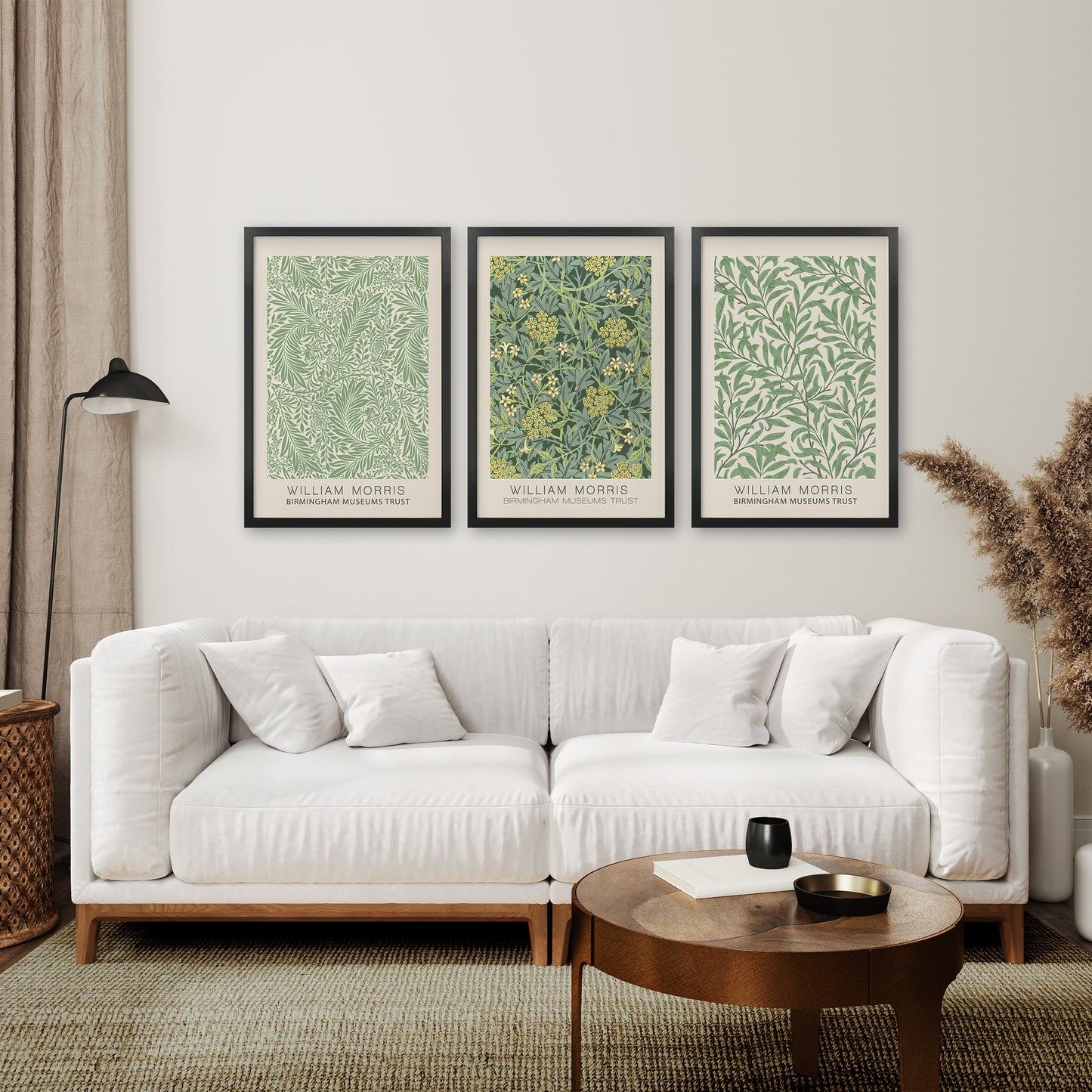 Greenery Wall Art Set of 3, Vintage Botanical Floral Prints