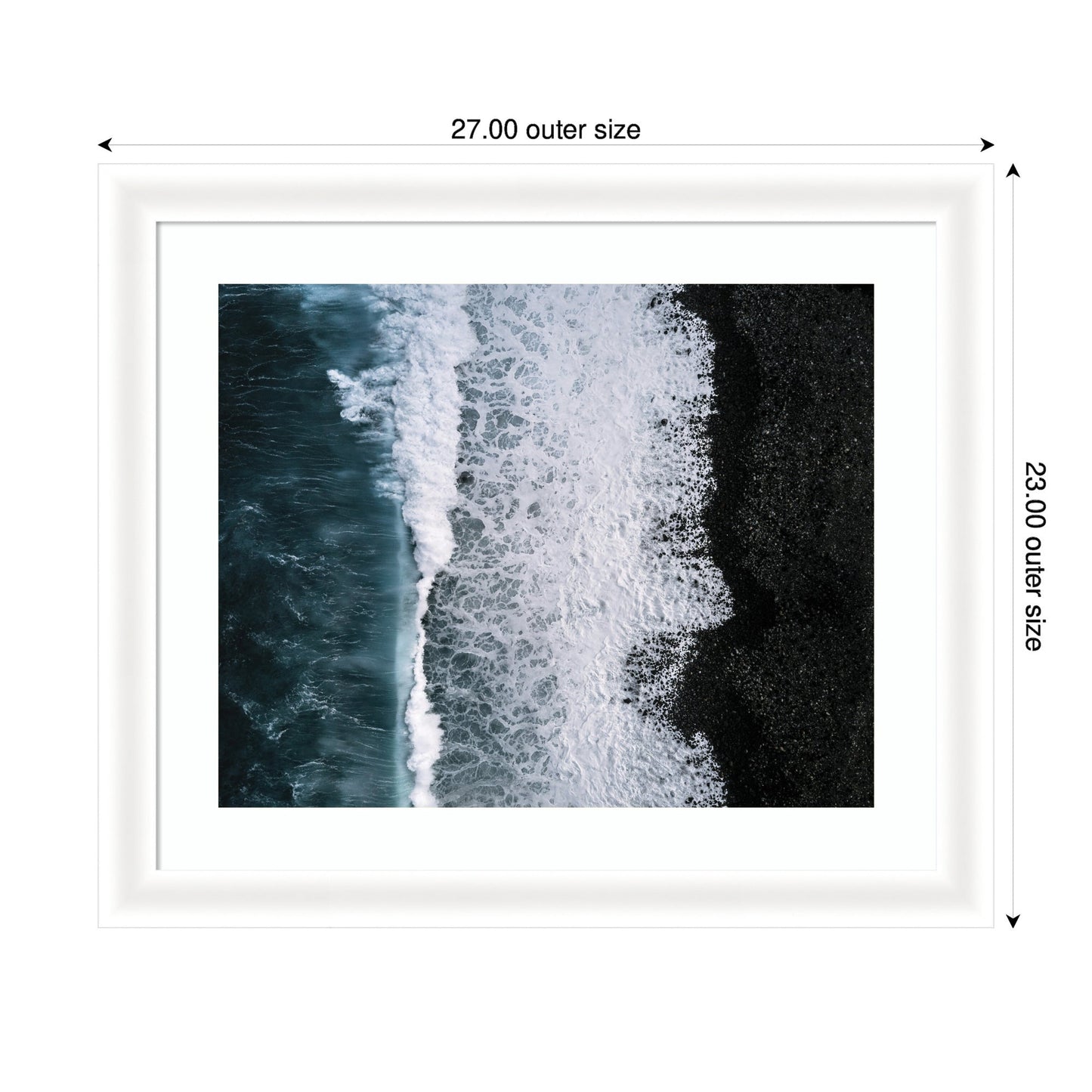 Ocean Waves Black Beach Iceland Framed Wall Art