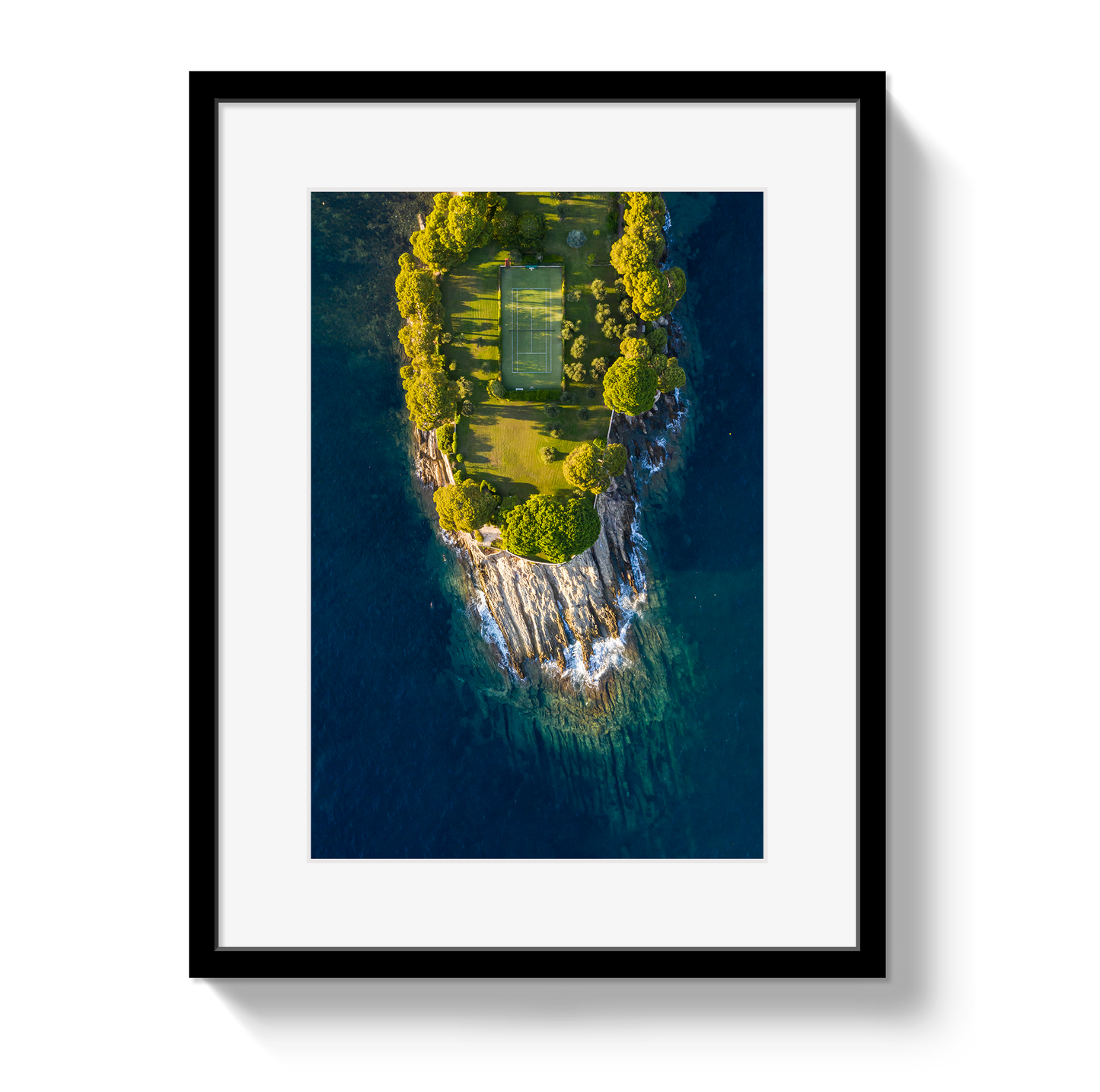 Tennis Dreams retro framed photography wall art in a hardwood frame, ready to hang