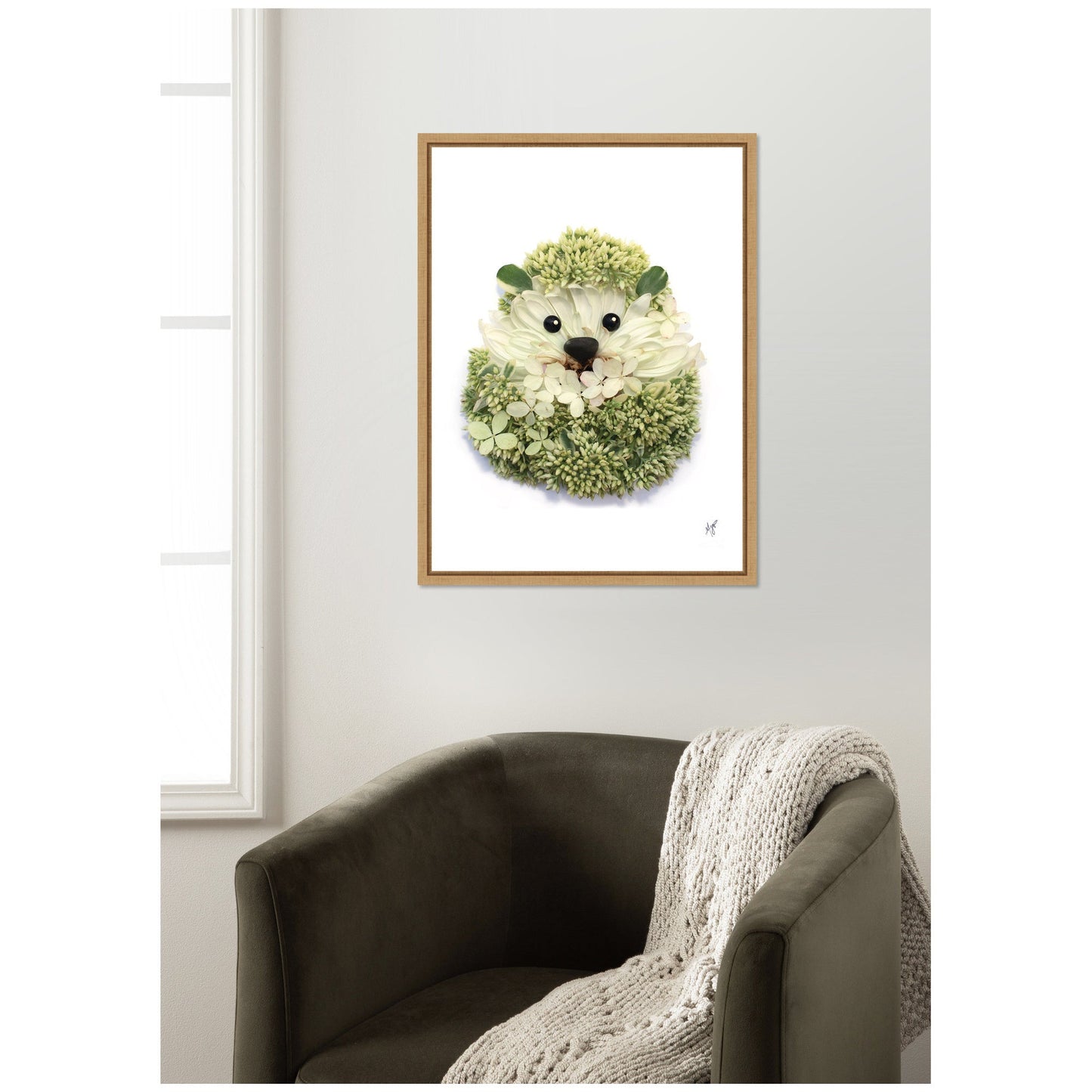 Hedgehog Framed Canvas Wall Art